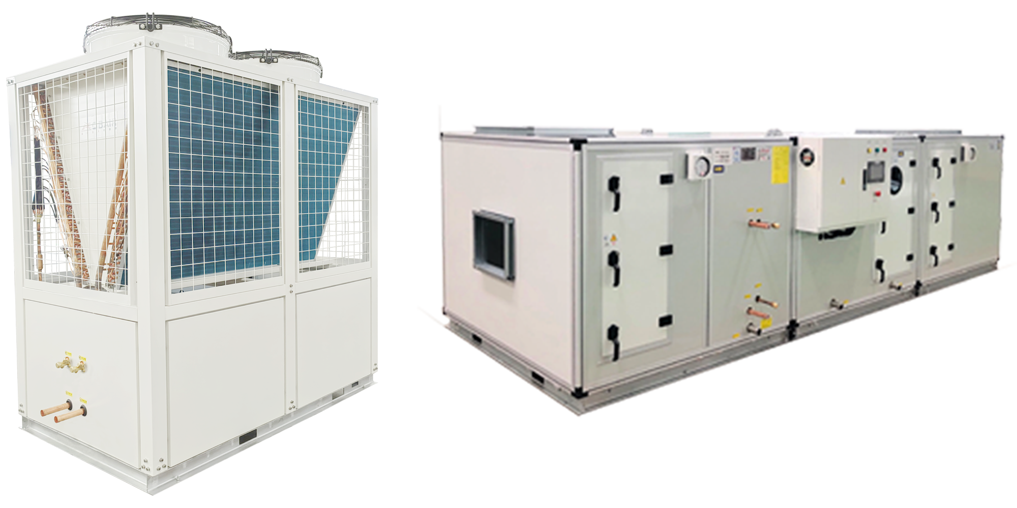 風冷式潔凈恒溫恒濕空調機組內外機組合.